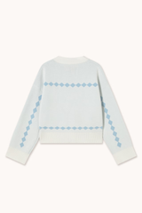 ROSES JACQUARD CARDIGAN - OFF WHITE