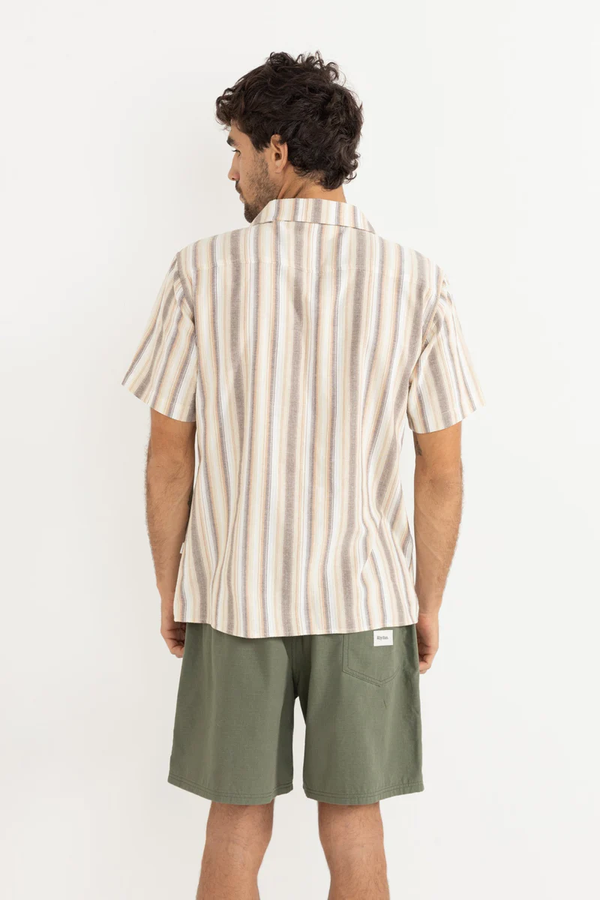 VACATION STRIPE SS SHIRT - TOBACCO