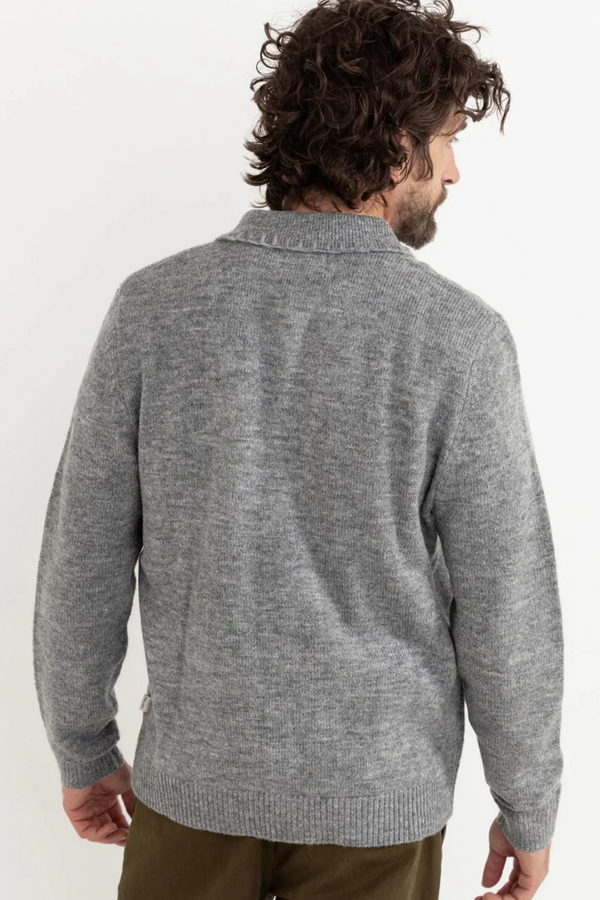 MOHAIR WHIP STITCH KNIT - GREY