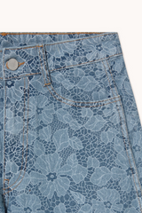 LACE BARREL DENIM - MEDIUM WASH DENIM