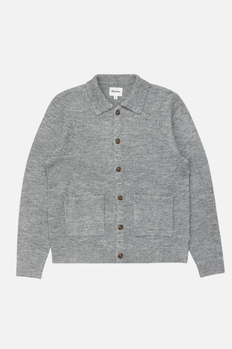 MOHAIR WHIP STITCH KNIT - GREY