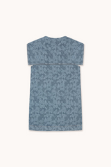 LACE DENIM DRESS - MEDIUM WASH DENIM