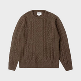 MOHAIR FISHERMANS KNIT - CHOCOLATE