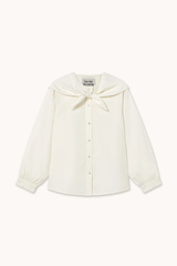 SCARF NECK BLOUSE - OFFWHITE