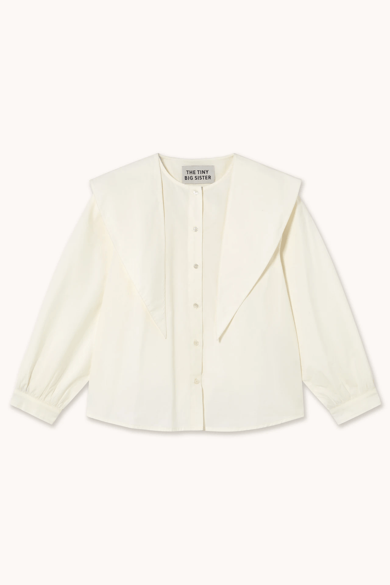 SCARF NECK BLOUSE - OFFWHITE