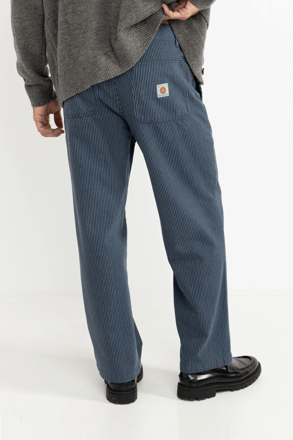 HICKORY STRIPE WORK PANT - NAVY