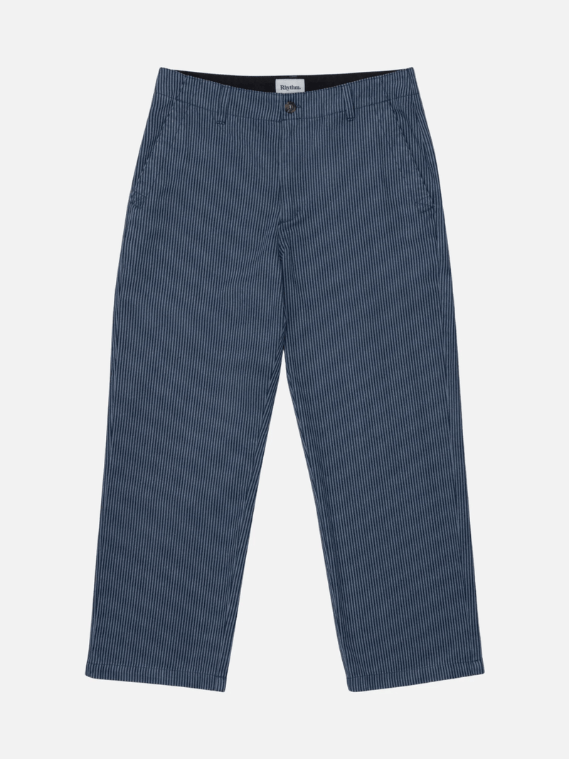 HICKORY STRIPE WORK PANT - NAVY