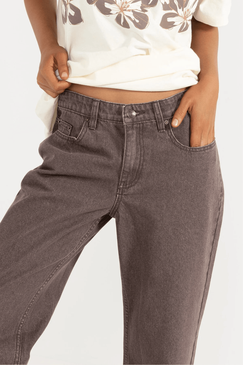 CHARLIE LOW RISE DENIM JEAN - CHOCOLATE