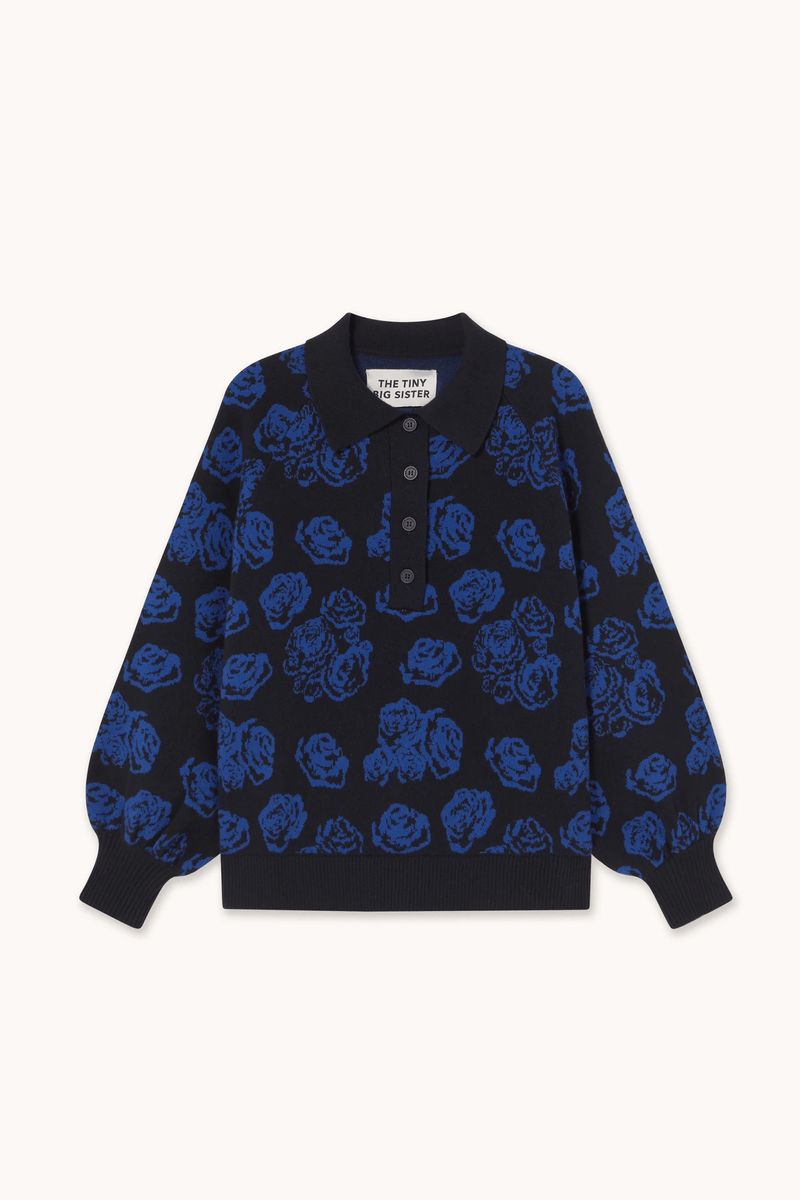 ROSES POLO SWEATER - NAVY