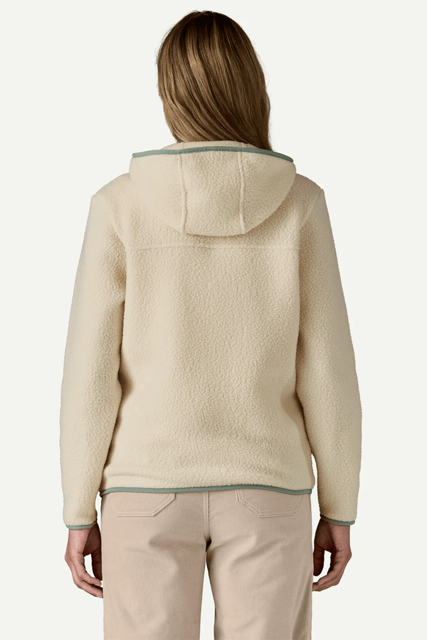W'S RETRO PILE HOODY - NATURAL W/ ELLWOOD GREEN
