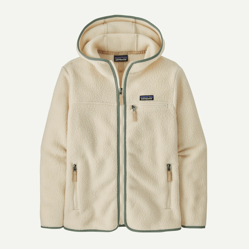 W'S RETRO PILE HOODY - NATURAL W/ ELLWOOD GREEN