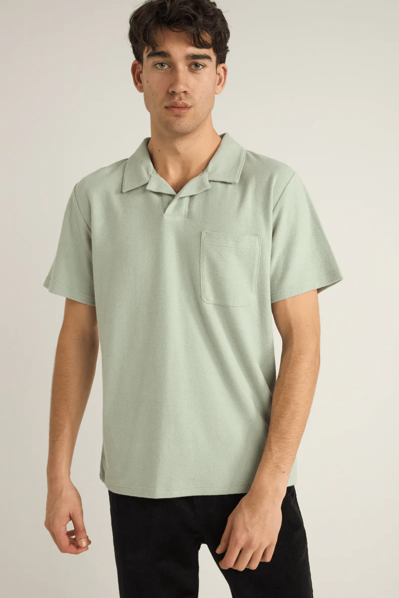 VINTAGE TERRY POLO - SEAFOAM 25