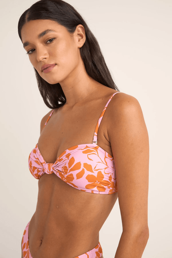 BORA BORA KNOTTED BANDEAU TOP - PINK