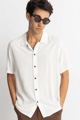 TEXTURED LINEN SS SHIRT - NATURAL 25