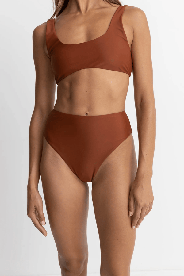 CLASSIC HI WAIST PANT - RUST