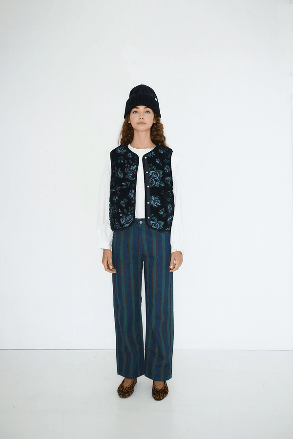 ROSES SHERPA VEST - NAVY