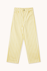 STRIPED BERTA LONG DENIM - OFF-WHITE/PASTEL YELLOW