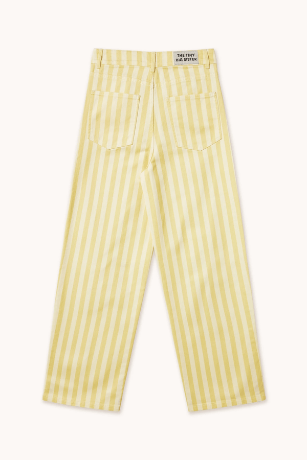 STRIPED BERTA LONG DENIM - OFF-WHITE/PASTEL YELLOW
