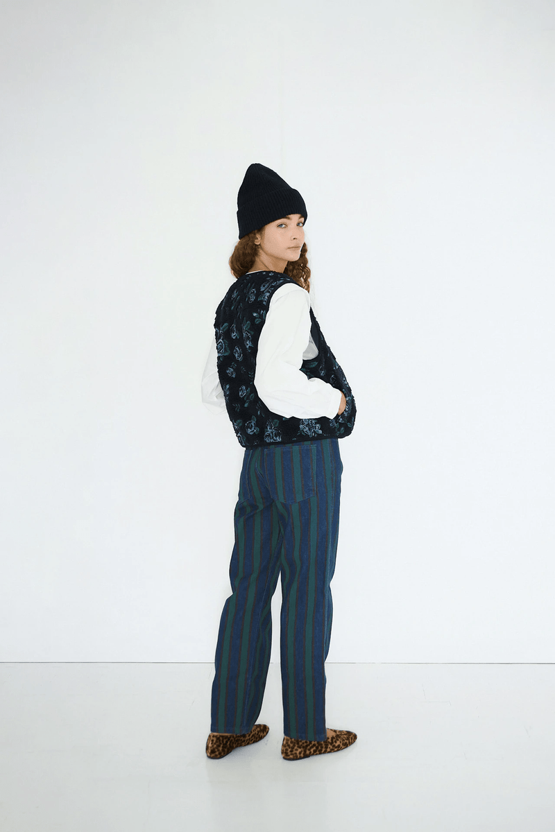 ROSES SHERPA VEST - NAVY