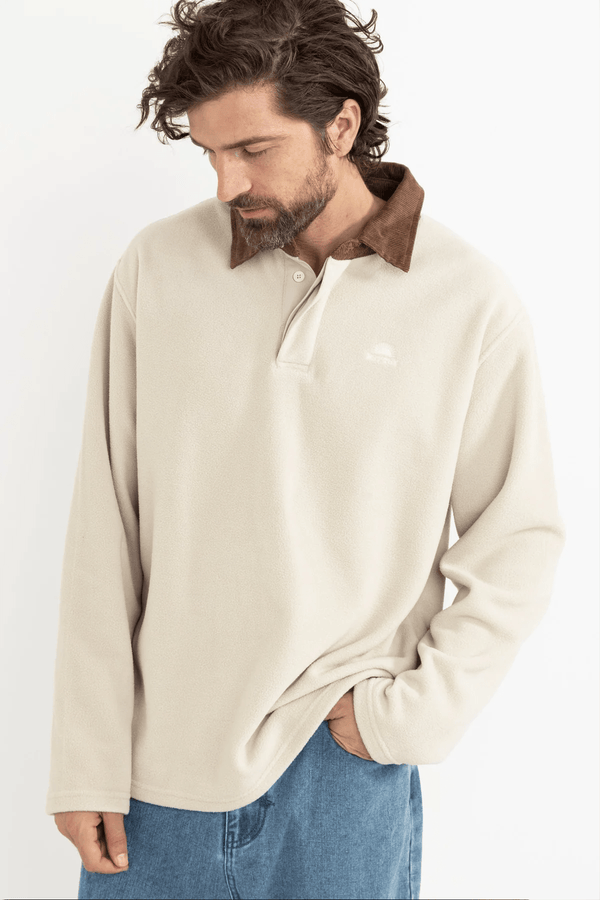 AWAKE POLAR FLEECE POLO - NATURAL