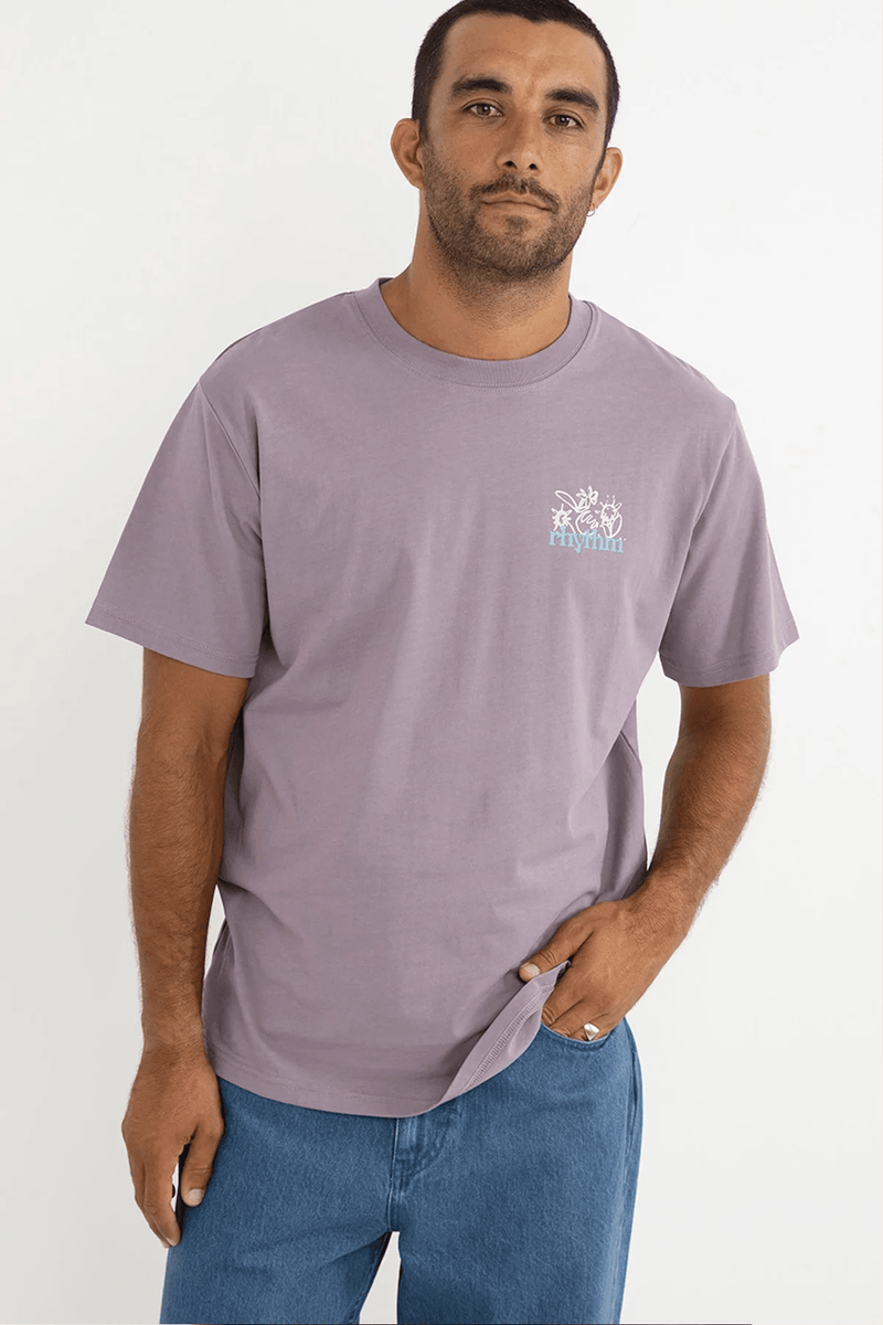 OLD GROWTH LIVIN SS T-SHIRT - PLUM
