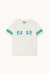 BLUE ROSES TEE  - OFF WHITE