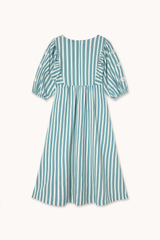 SWANS DRESS - OFFWHITE/DENIM BLUE