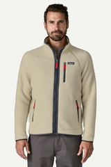 M'S RETRO PILE JKT - PELICAN W/ SMOLDER BLUE