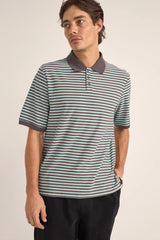 STRIPE SS POLO STRIPE SS POLO - CHARCOAL