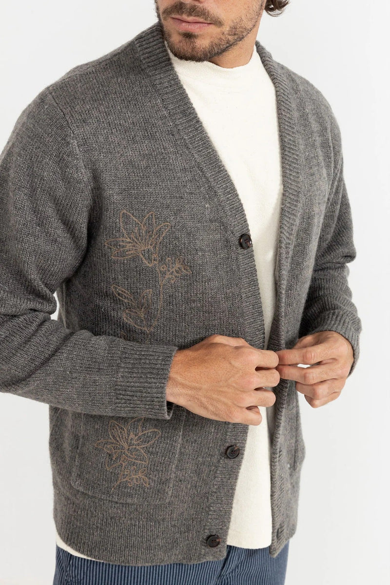 WES CARDIGAN - CHARCOAL