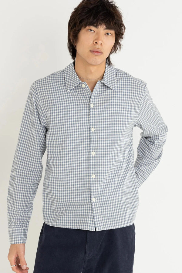 AZUL CHECK LS SHIRT - BLUE