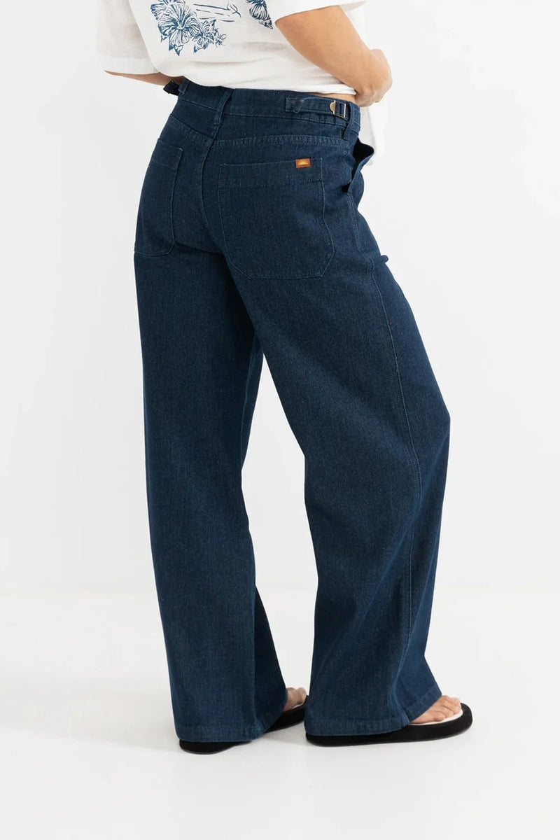 FLEETWOOD WIDE LEG PANT - DARK DENIM