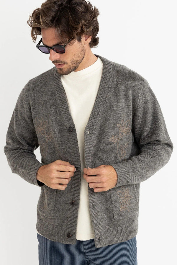 WES CARDIGAN - CHARCOAL