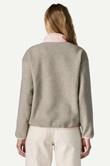 W'S SYNCHILLA FLEECE JACKET OATMEAL HEATHER W/PINK FROST