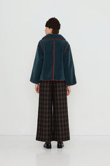 FAUX FUR COAT - INK BLUE