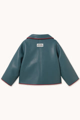 FAUX FUR COAT - INK BLUE