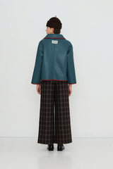 FAUX FUR COAT - INK BLUE