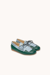 CONTRAST BOAT SHOES - BOTTLE GREEN