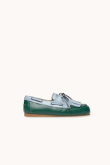 CONTRAST BOAT SHOES - BOTTLE GREEN