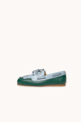 CONTRAST BOAT SHOES - BOTTLE GREEN
