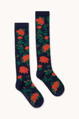 ROSES LONG SOCKS - NAVY