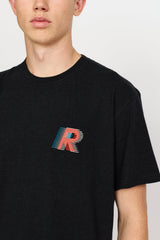 PRINTED T-SHIRT / 1459 LIN - BLACK MELANGE