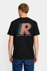 PRINTED T-SHIRT / 1459 LIN - BLACK MELANGE