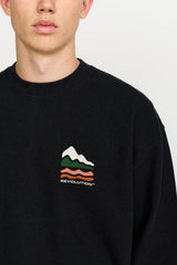 PRINTED CREWNECK / 2812 TER - BLACK MELANGE