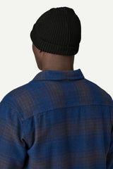 FISHERMAN'S ROLLED BEANIE BLACK