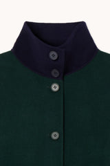 COLOR BLOCK COAT - INK BLUE