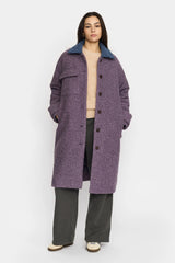 COAT WITH POCKET - PURPLE