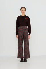 ROSES KNITTED POLO - UMBER