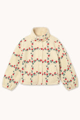 ROSES GRID SHERPA JACKET - LIGHT CREAM