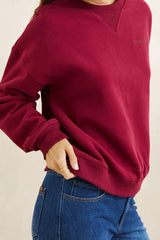 EVERYDAY CREW NECK FLEECE PLUM